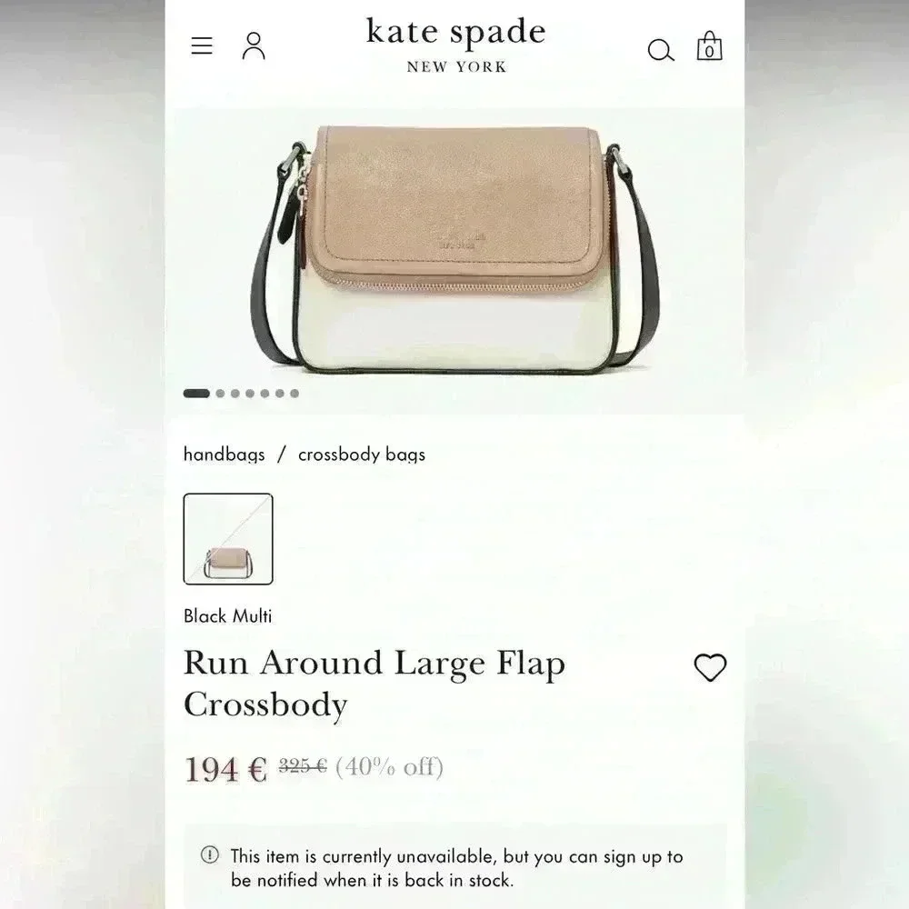 Kate Spade Run around large flap crossbody